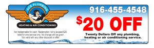 Click to print $20 off plumbing, heating or air conditioning service.