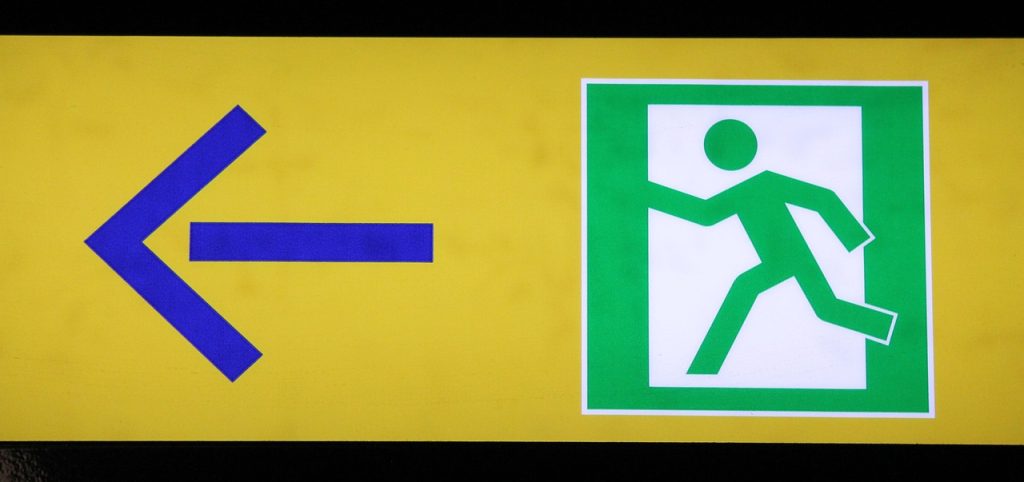 person running sign